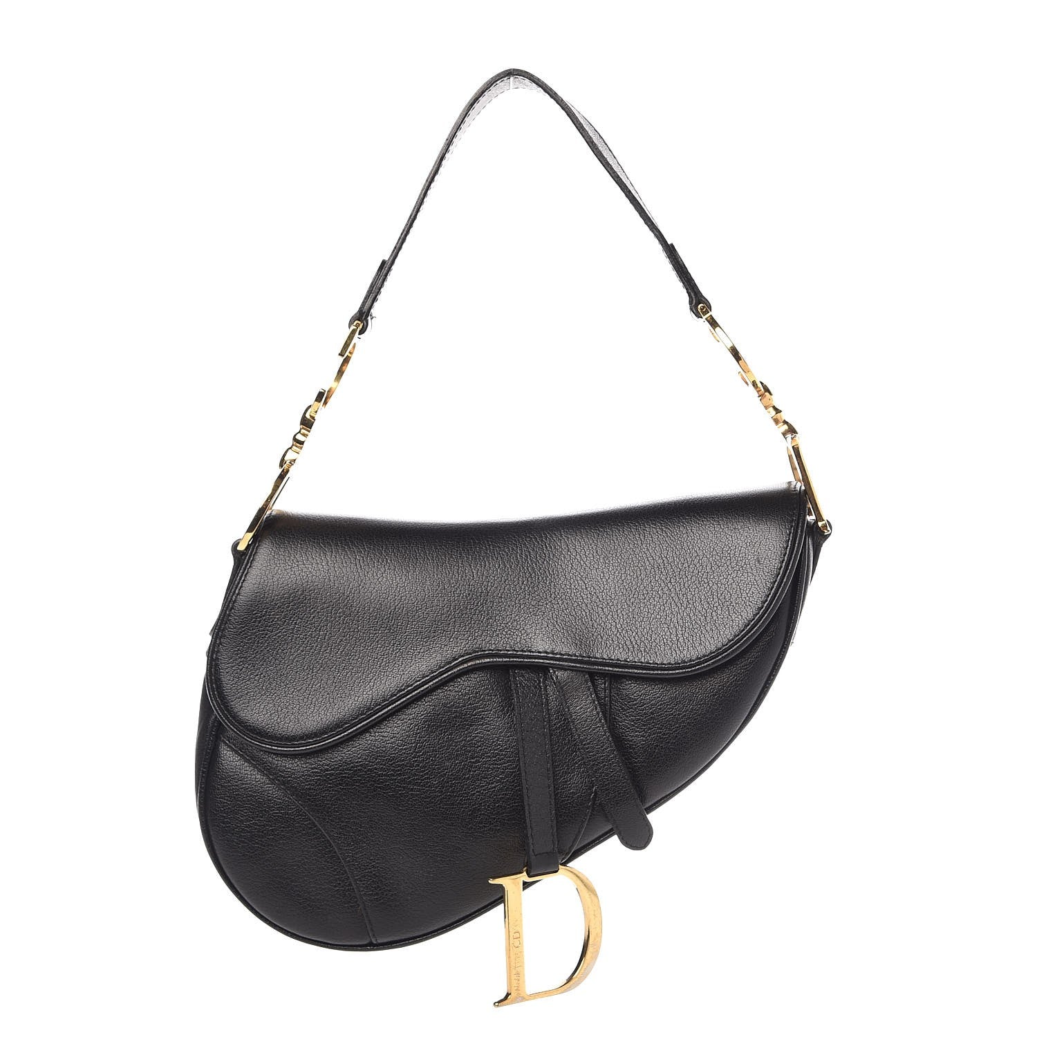 Christian Dior Calfskin Saddle Bag Black 1 of 10