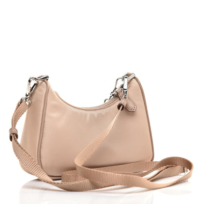 Prada Tessuto Nylon Saffiano Mini Re-Edition 2000 Shoulder Bag Cammeo 3 of 11