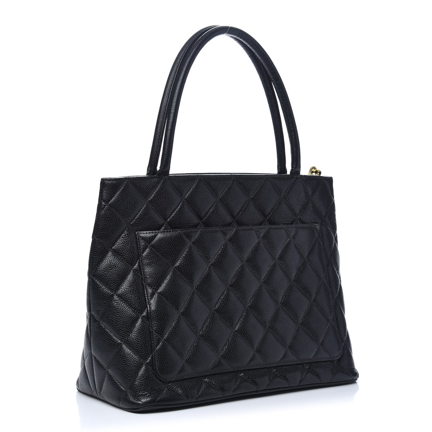 Caviar Quilted Medallion Tote Black