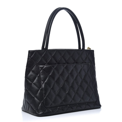 Chanel Caviar Quilted Medallion Tote Black 3 of 9