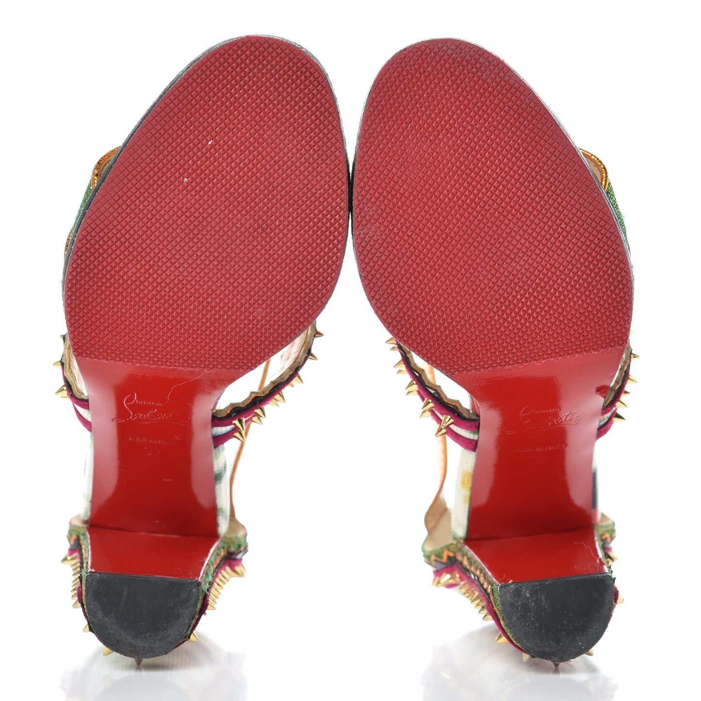 Metallic Glitter Spiked Montezumina 85 Sandals 37 Multicolor