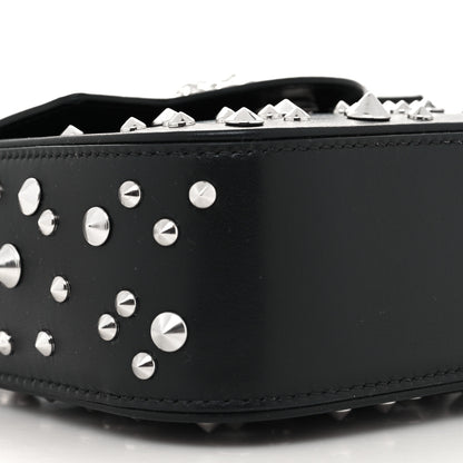Versace Grained Calfskin Spiked Micro La Medusa Bag Black 8 of 9