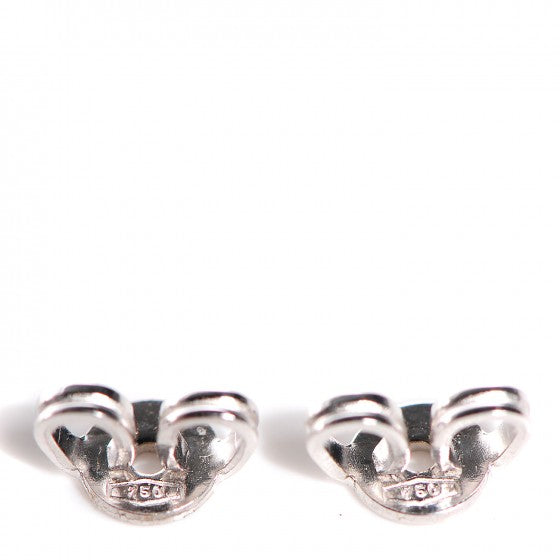 Gucci 18K White Gold GG Tissue Stud Earrings 3 of 8