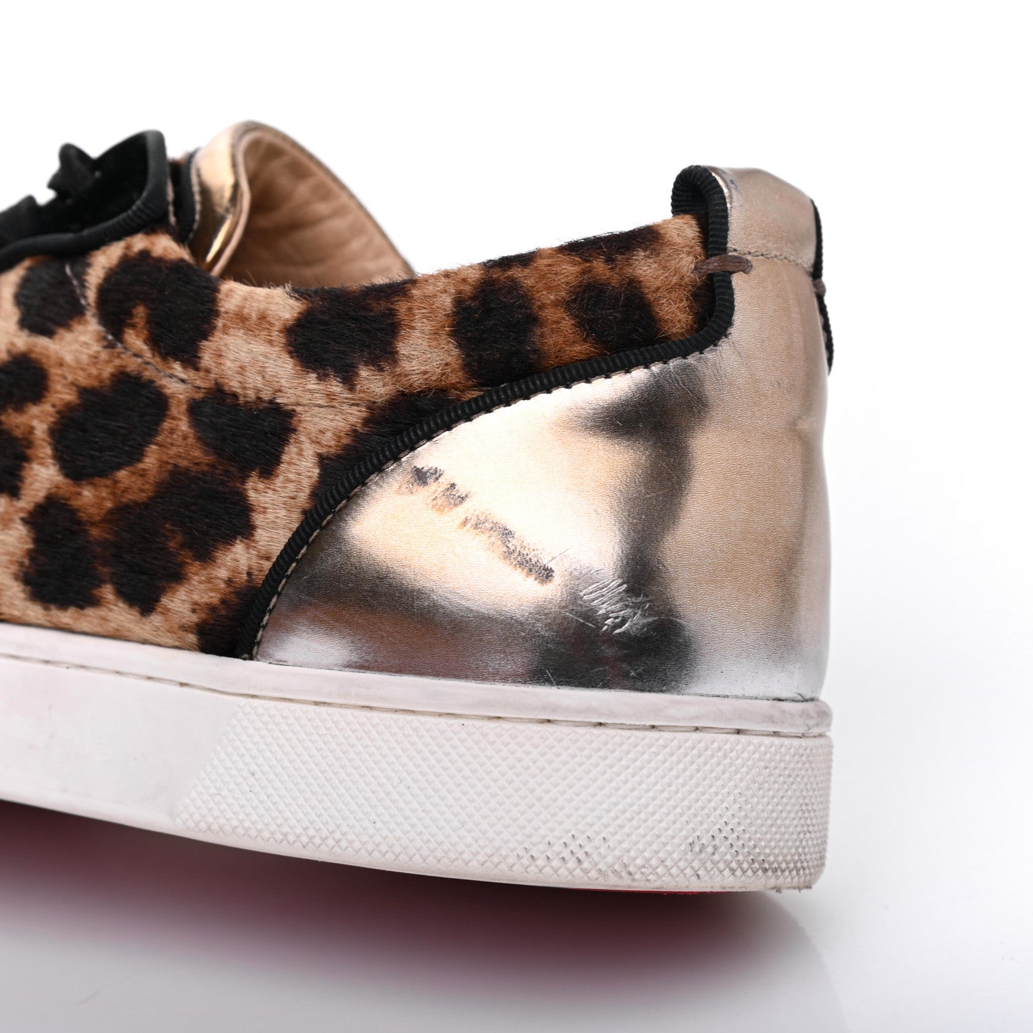 Christian Louboutin Pony Hair Spikes Orlato Flat Sneakers 38.5 Leopard 20 of 26