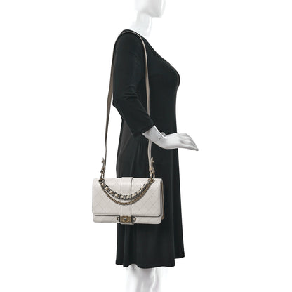 Chanel Calfskin Stitched Flap White 2 of 12