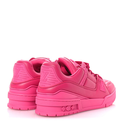Louis Vuitton Calfskin Womens LV Trainer Sneakers 37 Hot Pink 5 of 11