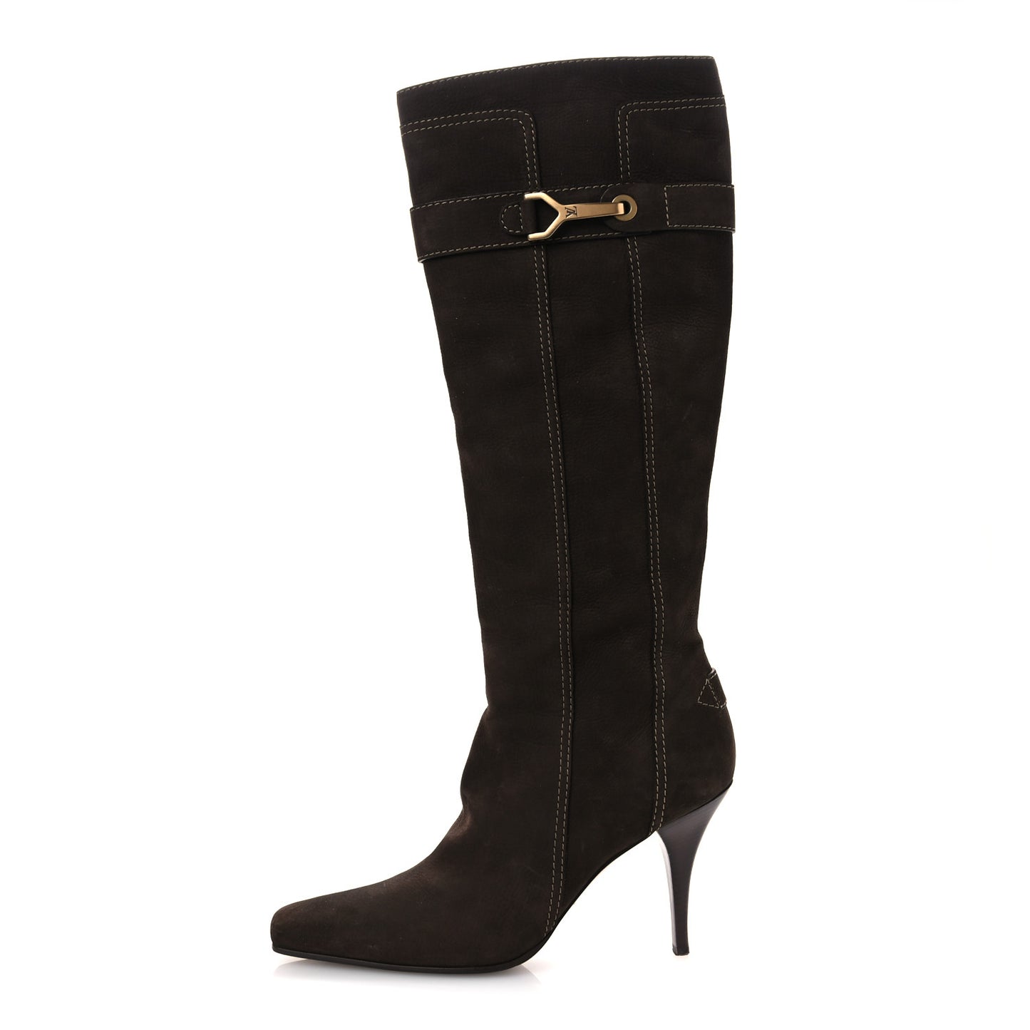 Suede High Boots 40 Brown