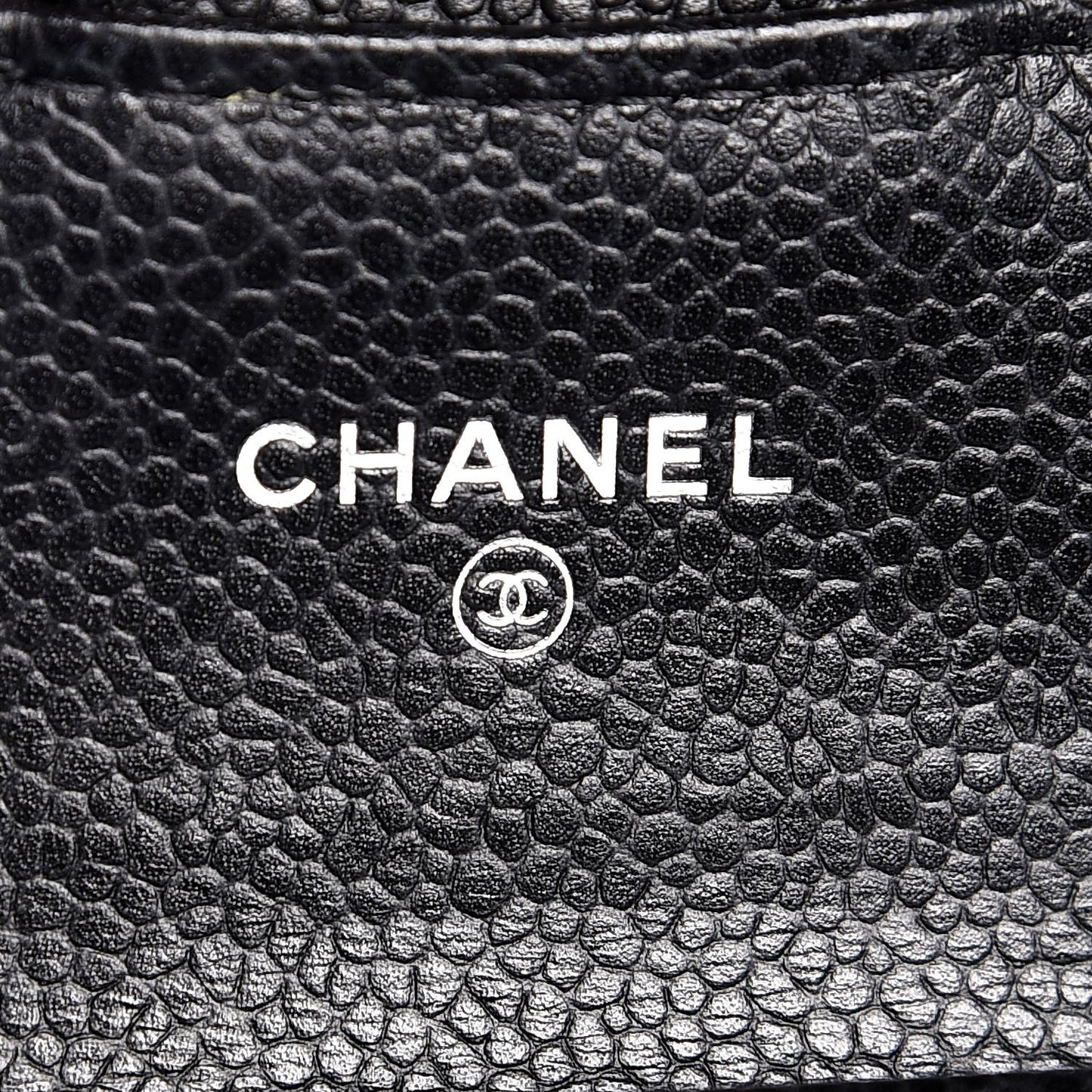 Caviar Quilted Flap Card Holder Black
