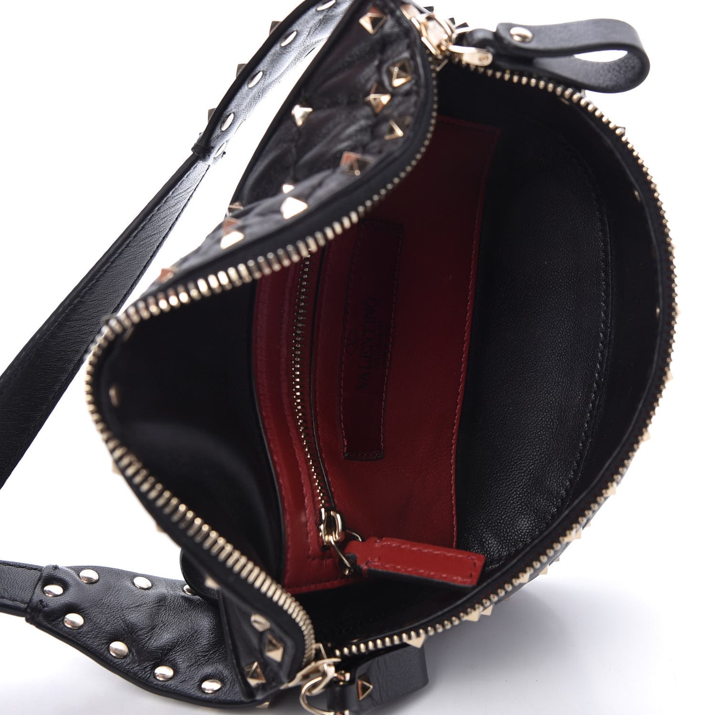 Nappa Rockstud Spike Belt Bag 105 Black