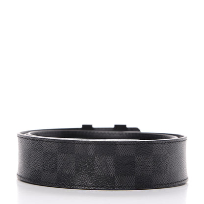 Louis Vuitton Damier Graphite 40mm LV Initiales Belt 105 42 2 of 8