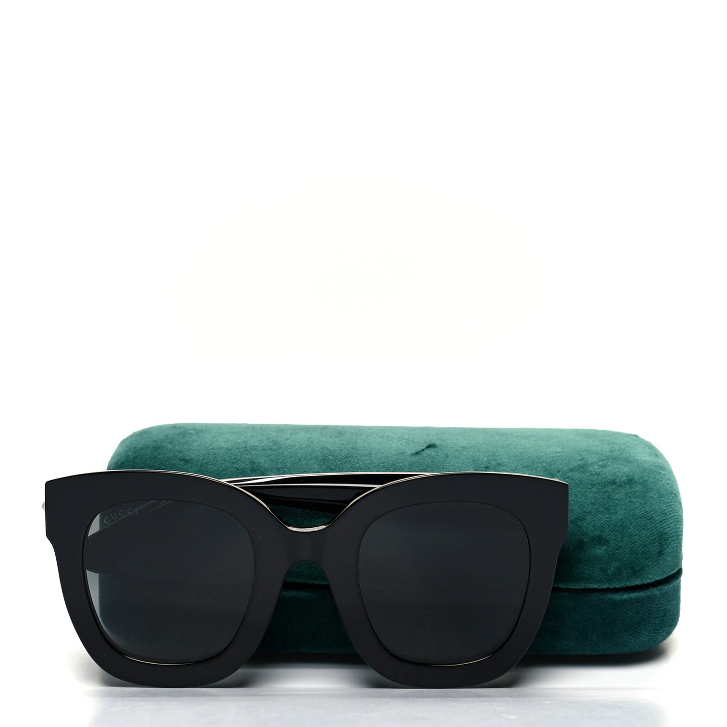 Acetate Crystal Star Round Frame Sunglasses GG0208S Black