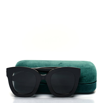 Gucci Acetate Crystal Star Round Frame Sunglasses GG0208S Black 7 of 7