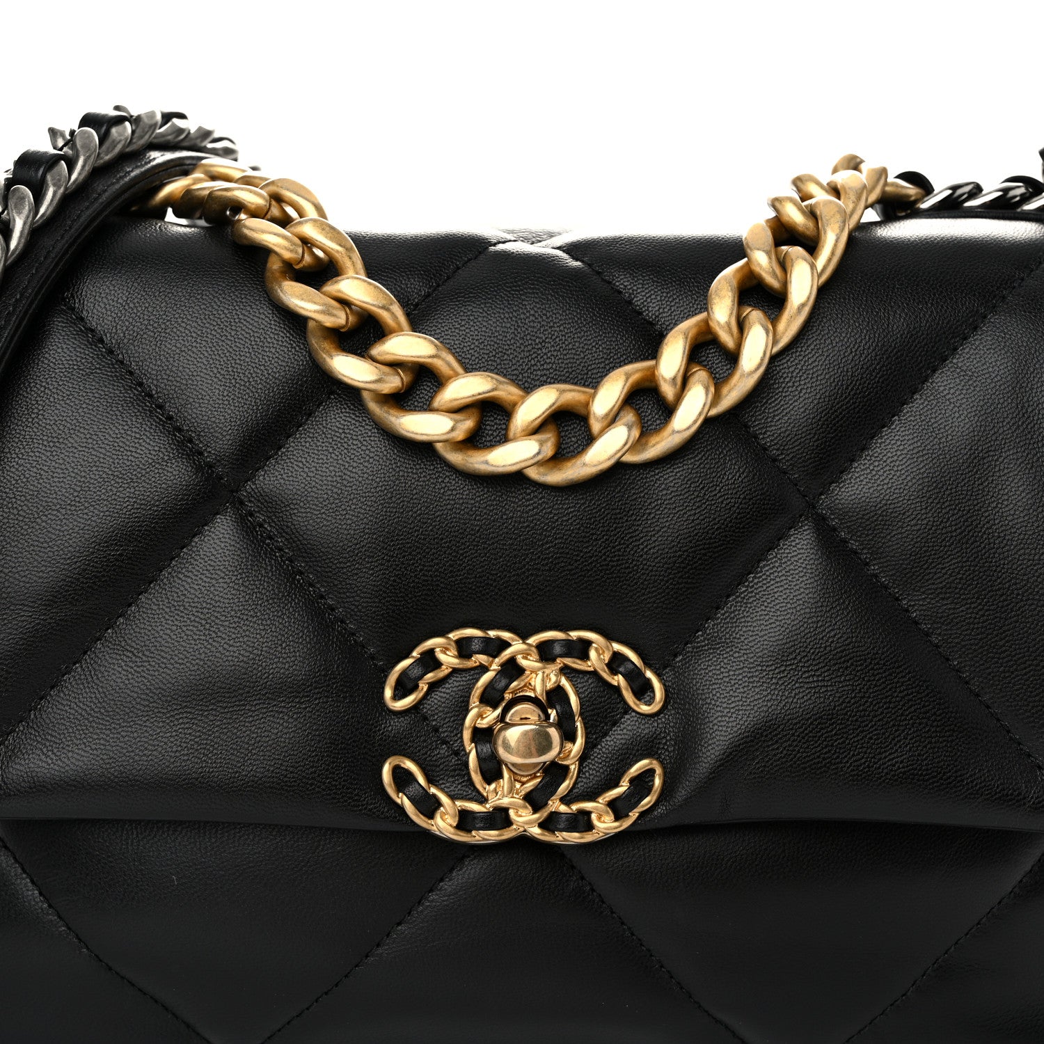 Chanel Lambskin Quilted Medium Chanel 19 Flap Black 8 of 10