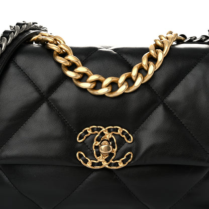 Chanel Lambskin Quilted Medium Chanel 19 Flap Black 8 of 10
