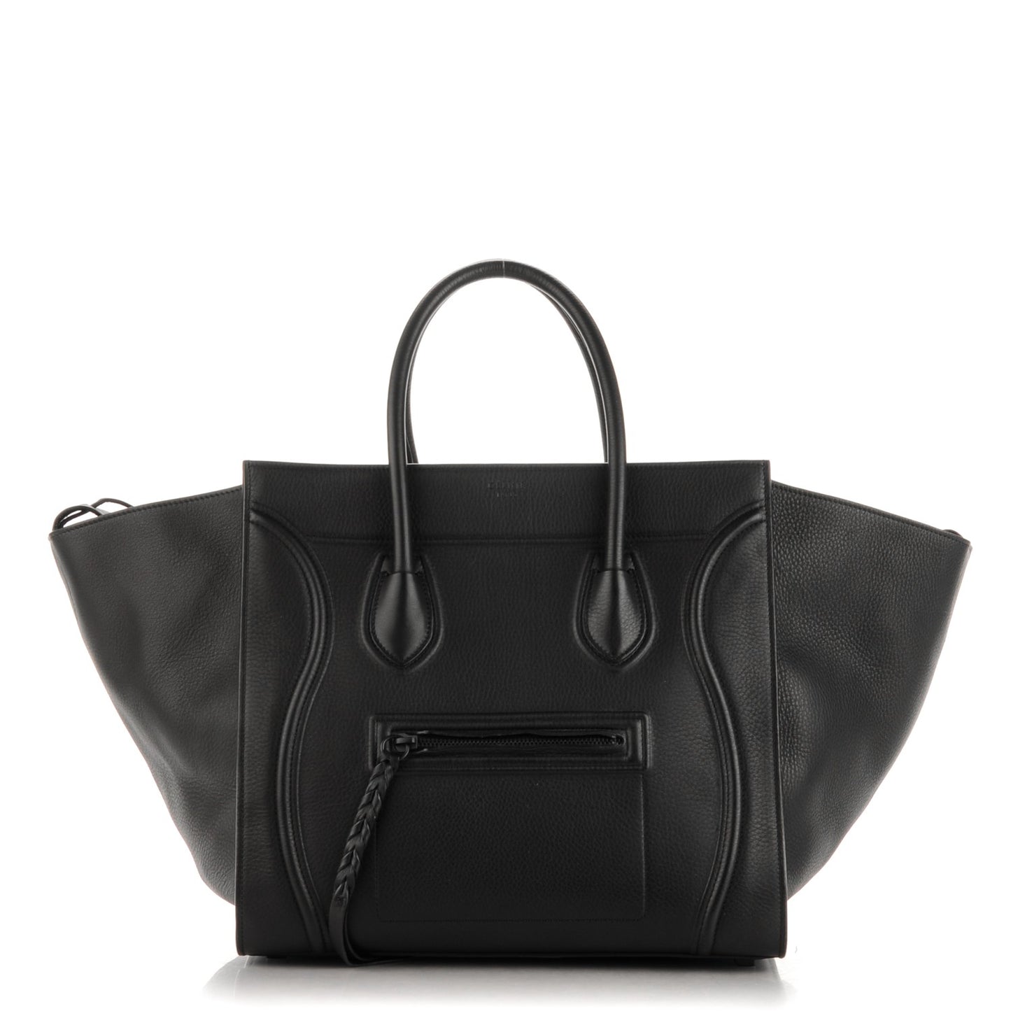 Supple Calfskin Medium Phantom Luggage Black