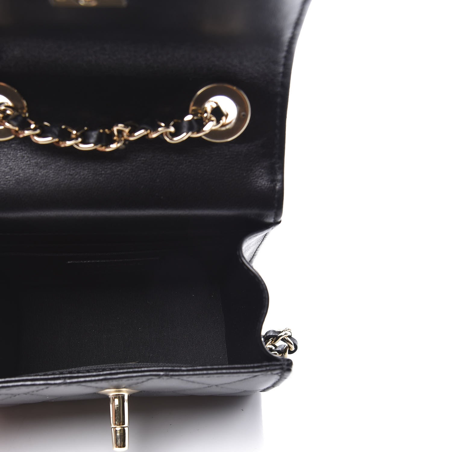 Chanel Lambskin Quilted Mini Trendy CC Chain Wallet Black 4 of 10