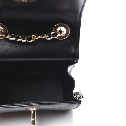 Chanel Lambskin Quilted Mini Trendy CC Chain Wallet Black 4 of 10