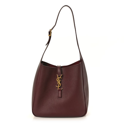 Saint Laurent Smooth Calfskin Small Le 5 A 7 Soft Hobo Rouge Legion 1 of 8