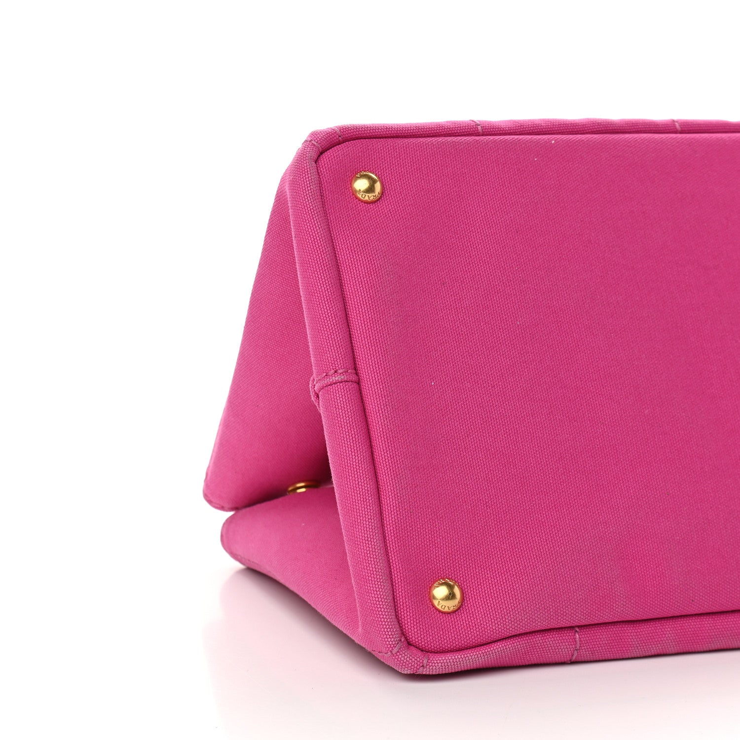 Prada Canapa Small Logo Shopping Tote Fuxia 7 of 8