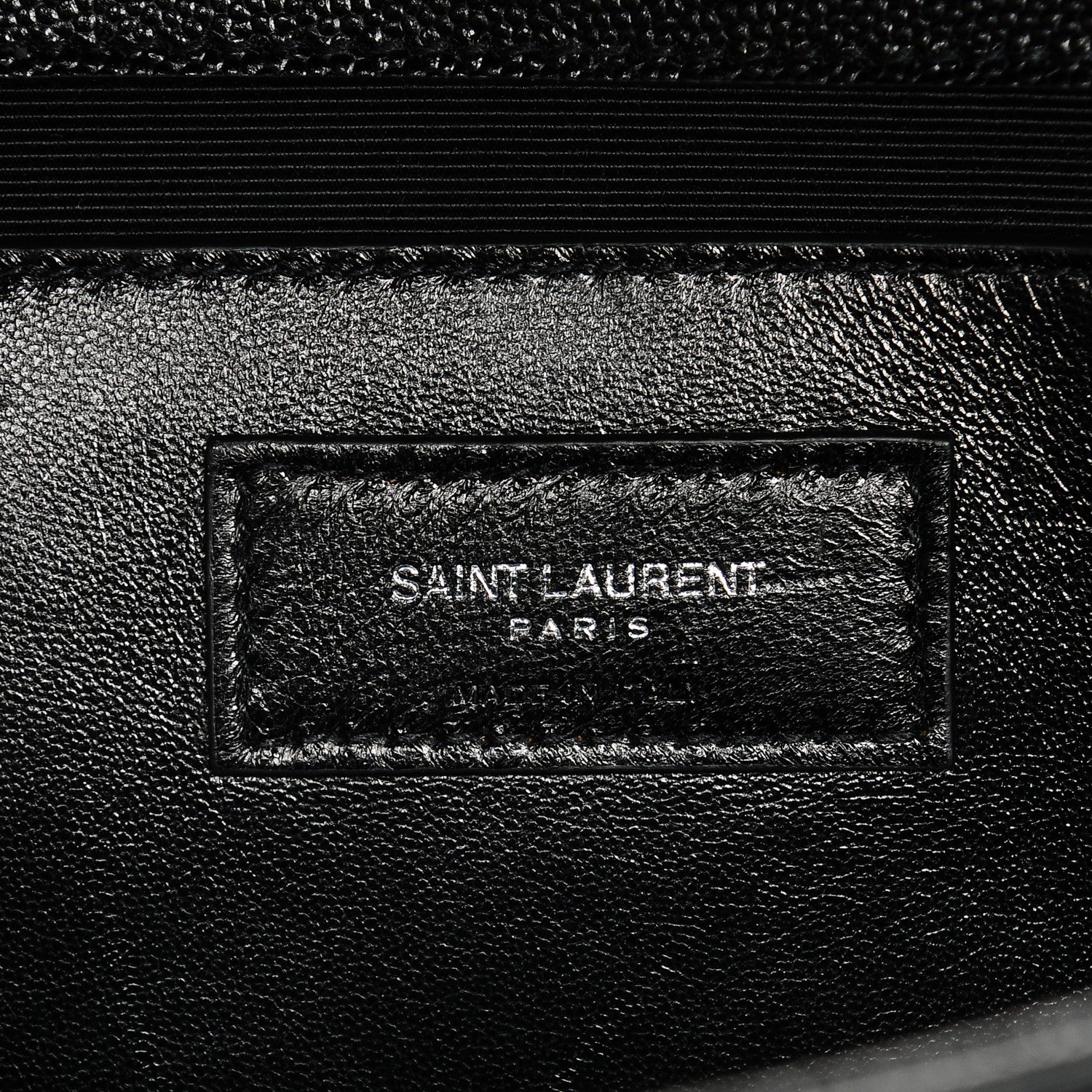 Saint Laurent Grain De Poudre Large Classic Monogram Kate Satchel Black 6 of 6