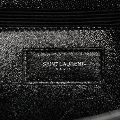 Saint Laurent Grain De Poudre Large Classic Monogram Kate Satchel Black 6 of 6