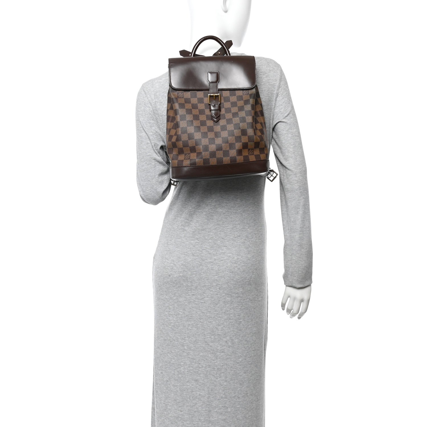 Louis Vuitton Damier Ebene Soho Backpack 2 of 9