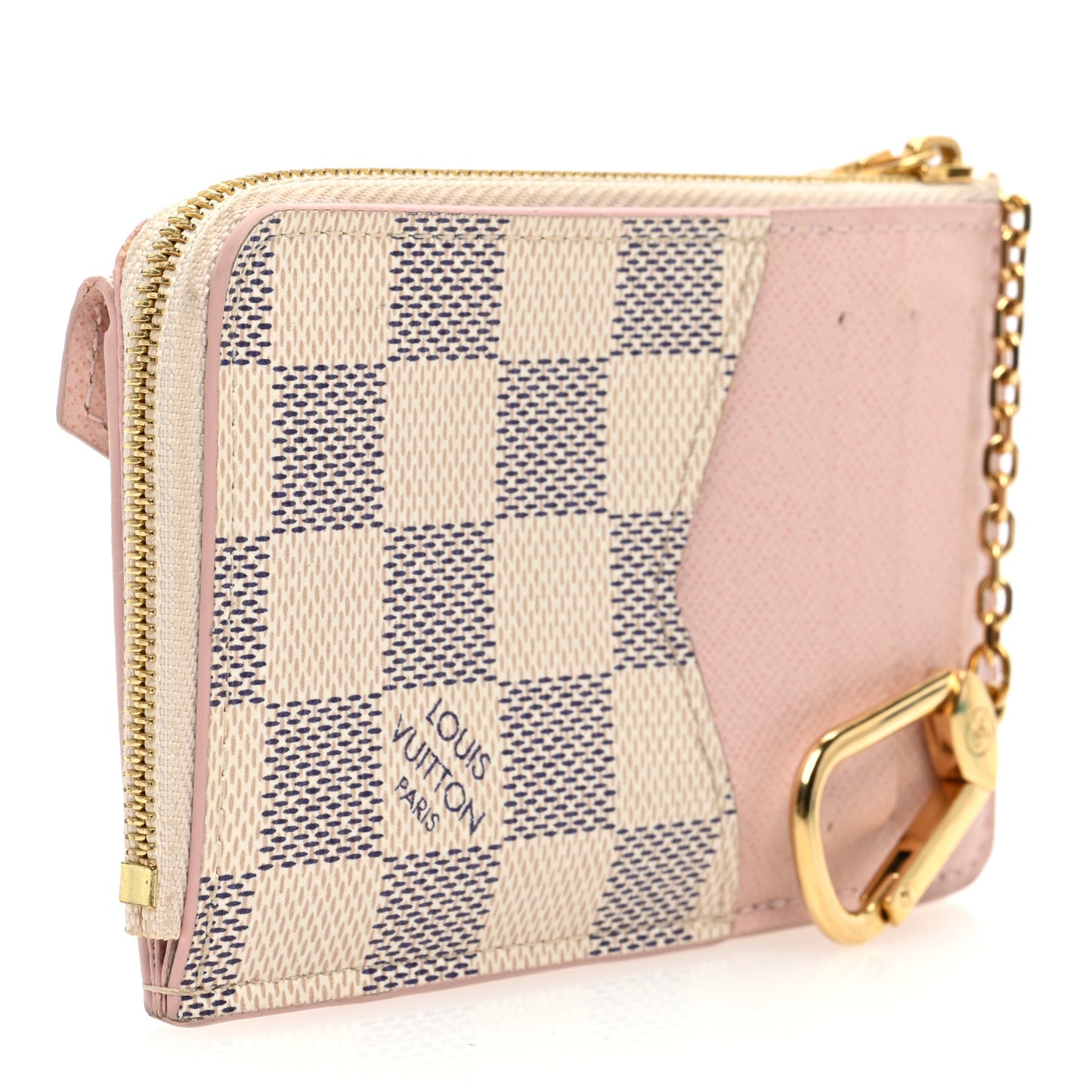 Damier Azur Recto Verso Card Holder Rose Ballerine