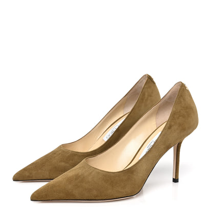 Jimmy Choo Suede Love 85 Pumps 38.5 Caper Green 3 of 7
