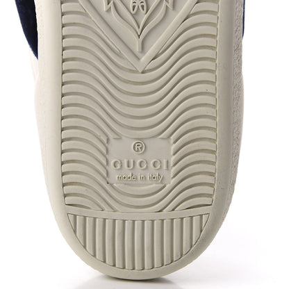 Gucci Calfskin Velvet Womens Bow Ace Sneakers 37.5 White 9 of 14