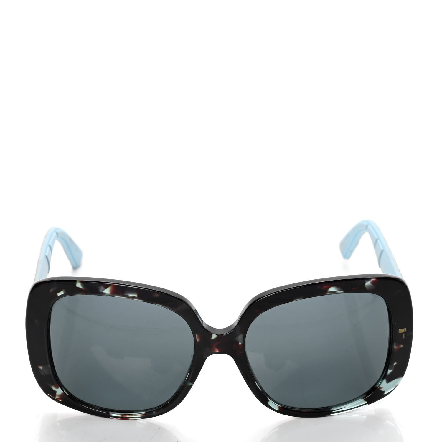 Christian Dior Resin Cannage Dior Lady 1R Sunglasses Havana White Blue 2 of 8