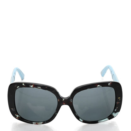 Christian Dior Resin Cannage Dior Lady 1R Sunglasses Havana White Blue 2 of 8