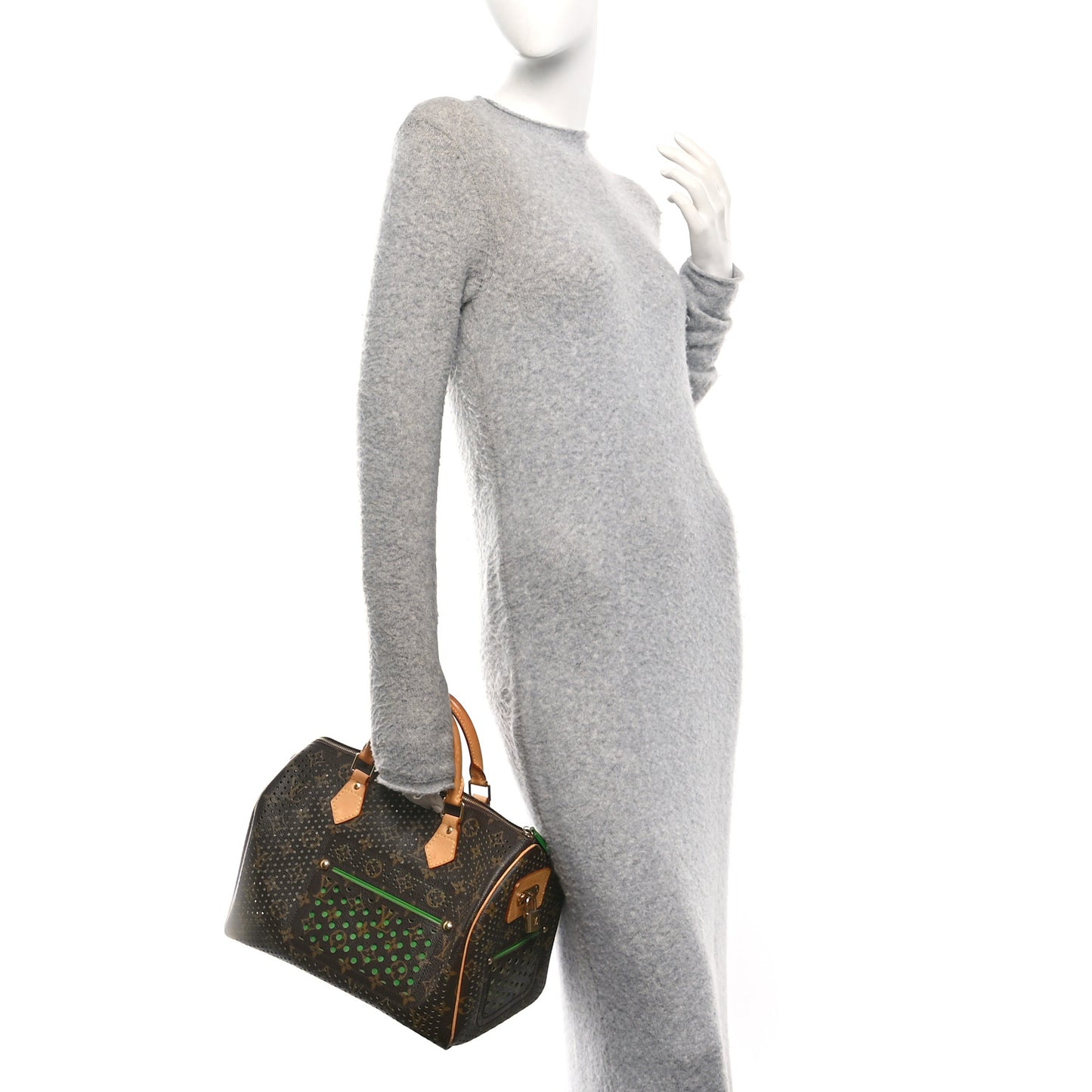 Monogram Perforated Speedy 30 Green