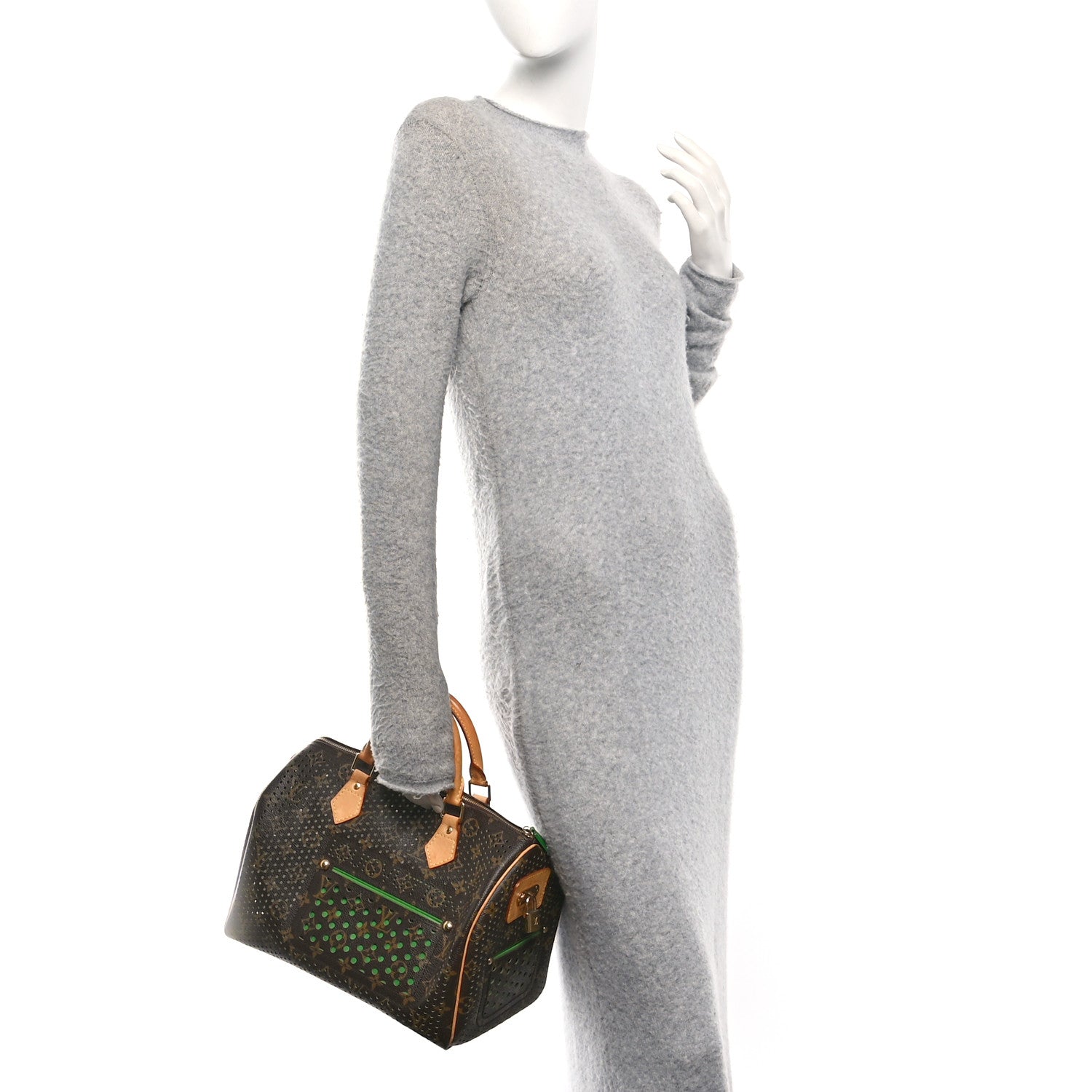 Louis Vuitton Monogram Perforated Speedy 30 Green 2 of 10