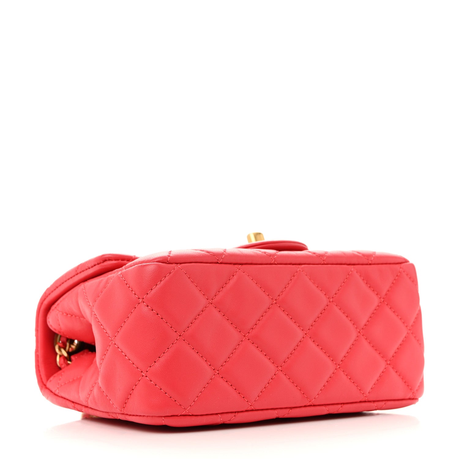 Chanel Lambskin Quilted Mini Pearl Crush Flap Red 4 of 11