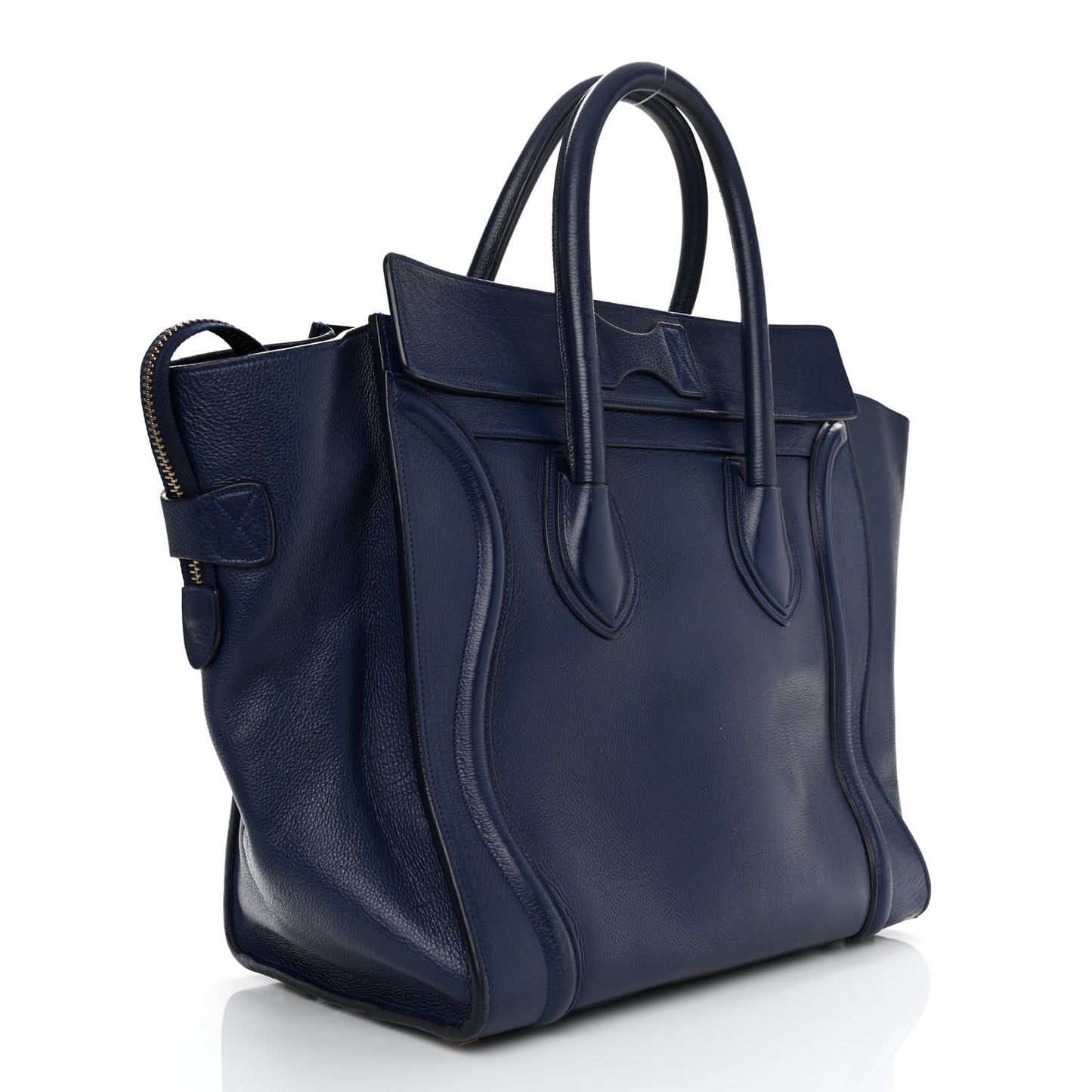 Drummed Calfskin Mini Luggage Ink