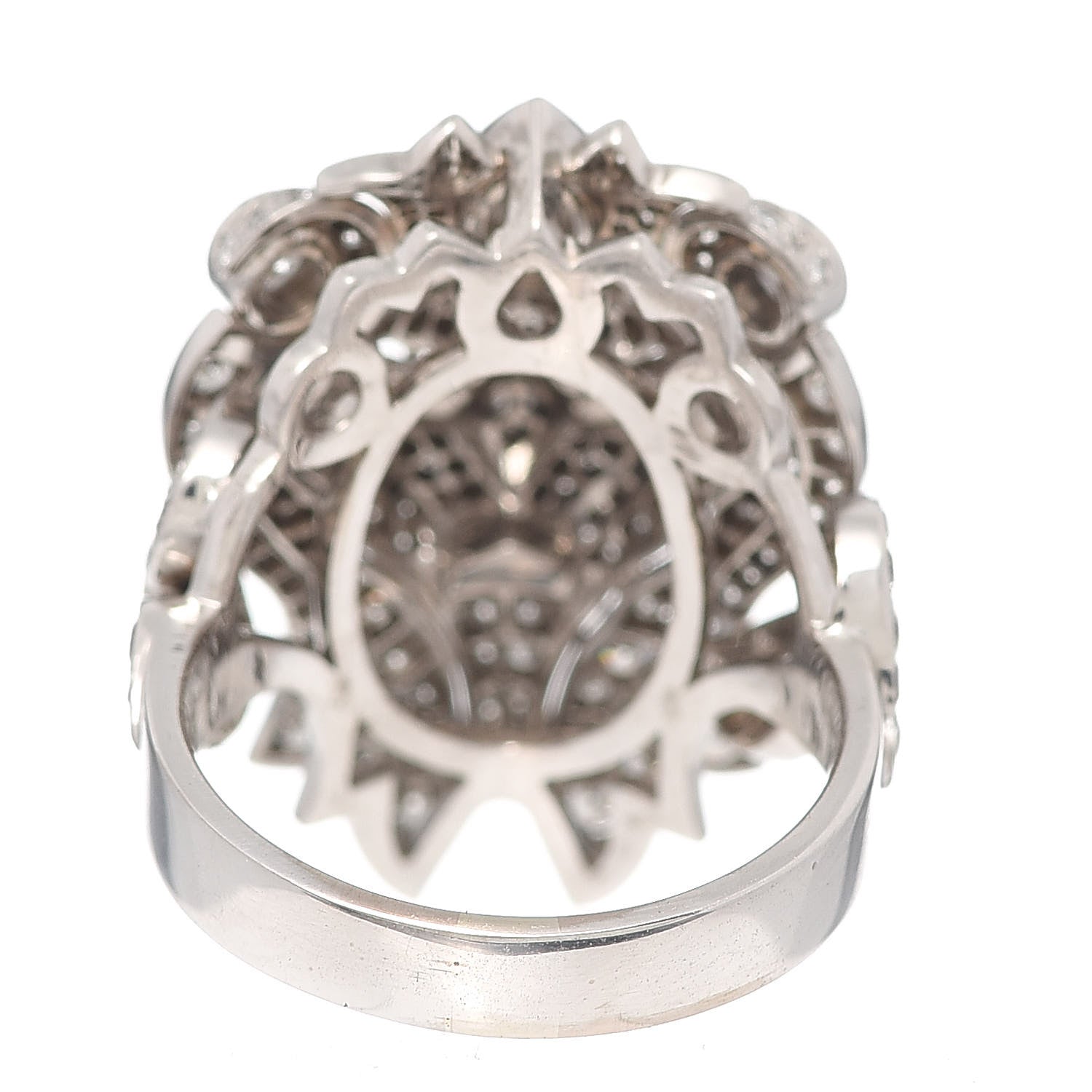Chanel 18K White Gold Diamond Sous le Signe du Lion Ring 54 6.75 4 of 6