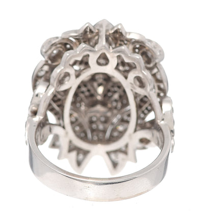 Chanel 18K White Gold Diamond Sous le Signe du Lion Ring 54 6.75 4 of 6