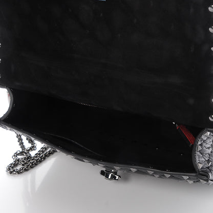 Valentino Garavani Craquele Nappa Medium Rockstud Spike Shoulder Bag Black 6 of 8