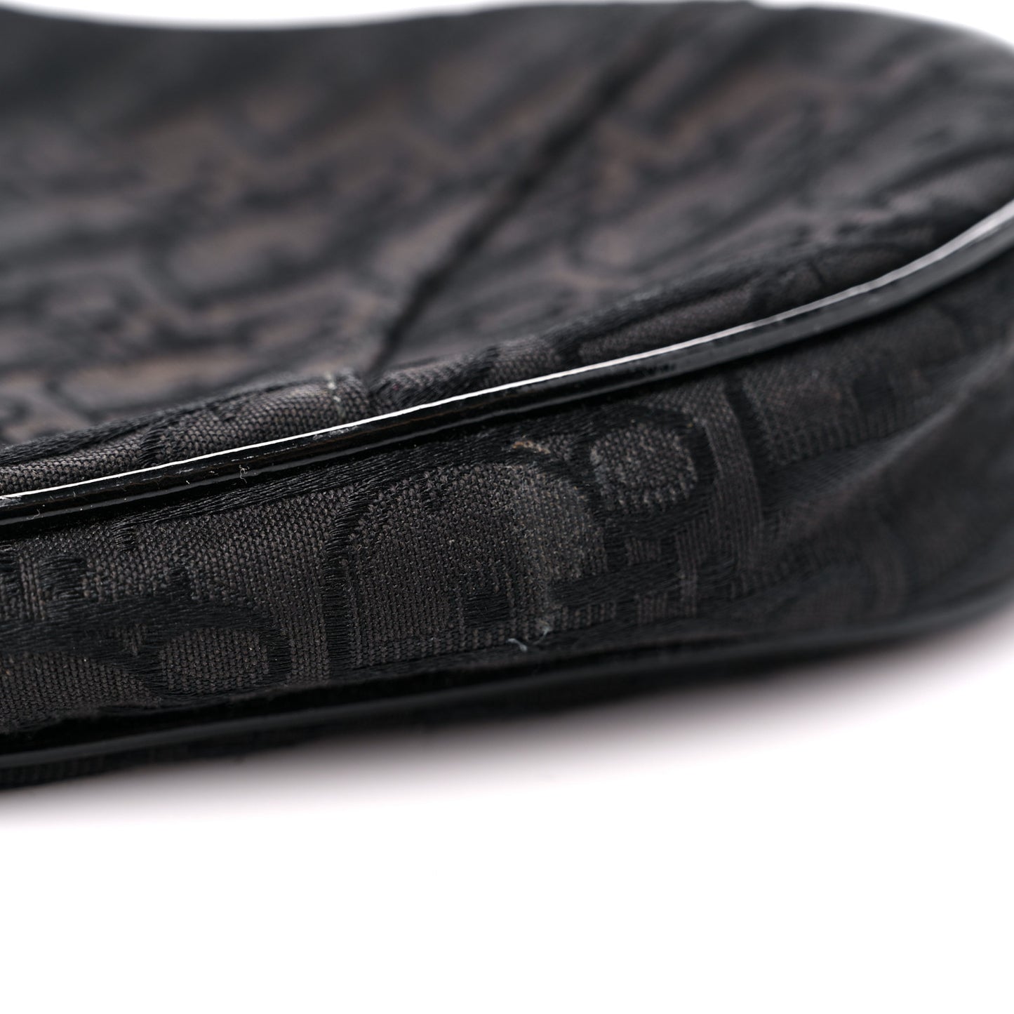 Oblique Monogram Mini Saddle Pochette Black
