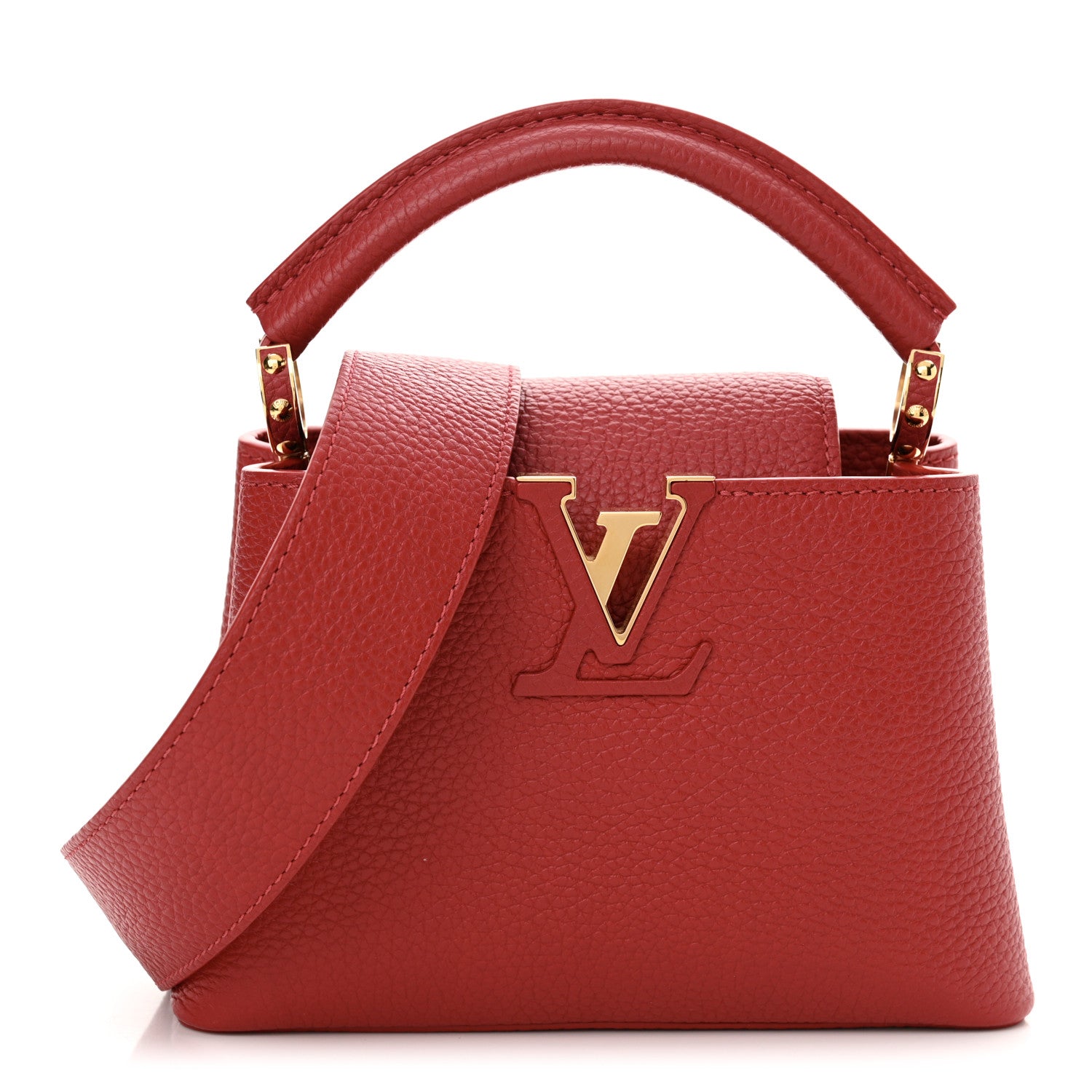 Louis Vuitton Taurillon Mini Capucines Scarlet 1 of 10