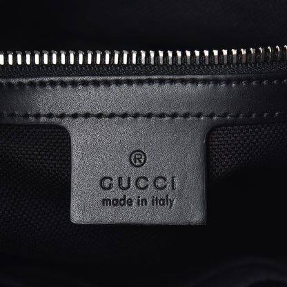 Gucci GG Supreme Monogram Appia Calfskin Web Flat Messenger Bag Black Grey 6 of 7