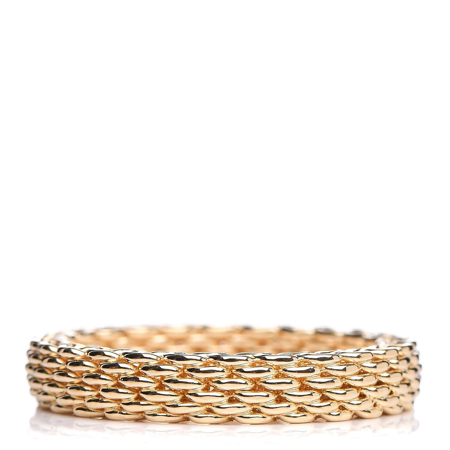 18K Yellow Gold Narrow Somerset Mesh Ring 51 5.5