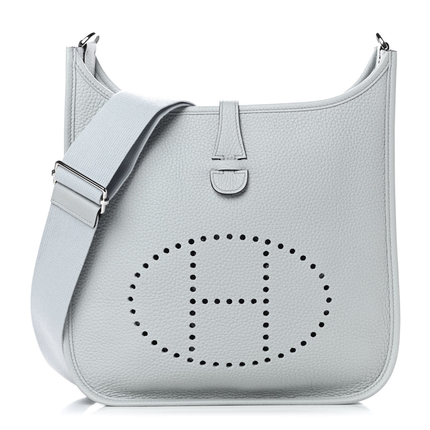 Hermes Taurillon Clemence Evelyne III PM Bleu Pale 1 of 10