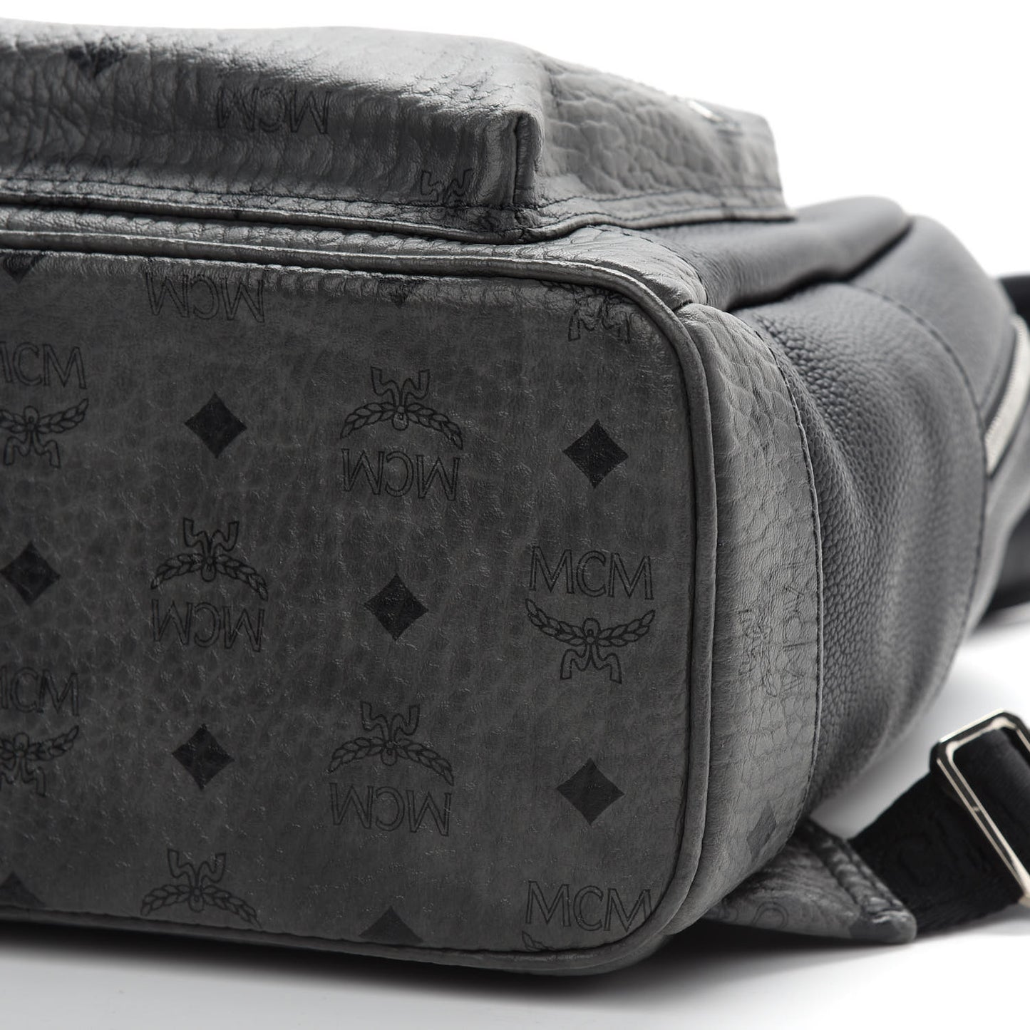 Grained Calfskin Visetos Small Stark Backpack Black