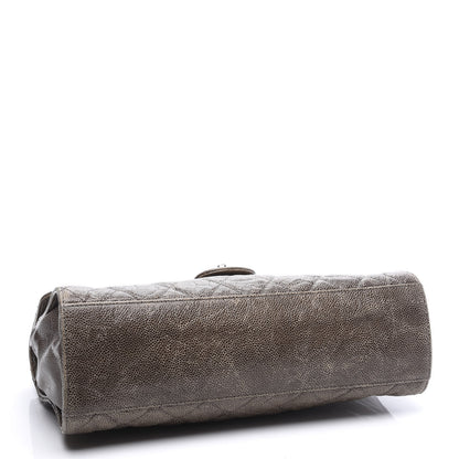Chanel Crumpled Grained Calfskin Jumbo CC Crave Flap Brown 3 of 10