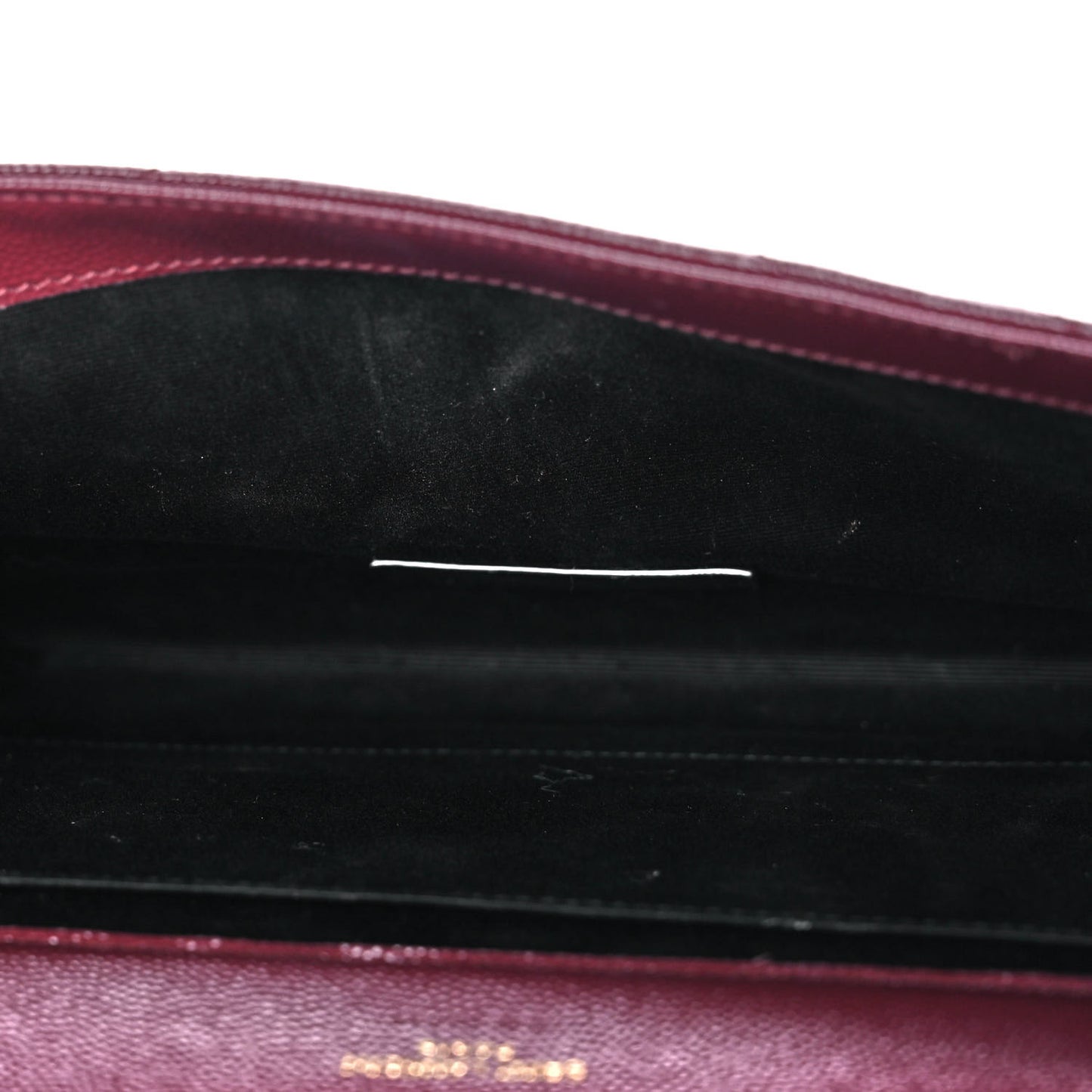 Grain De Poudre Matelasse Chevron Monogram Envelope Clutch Rouge Legion