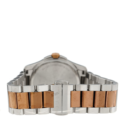 Gucci Stainless Steel Diamond Mother of Pearl 27mm G-Timeless Two Tone Quartz Watch 3 of 4