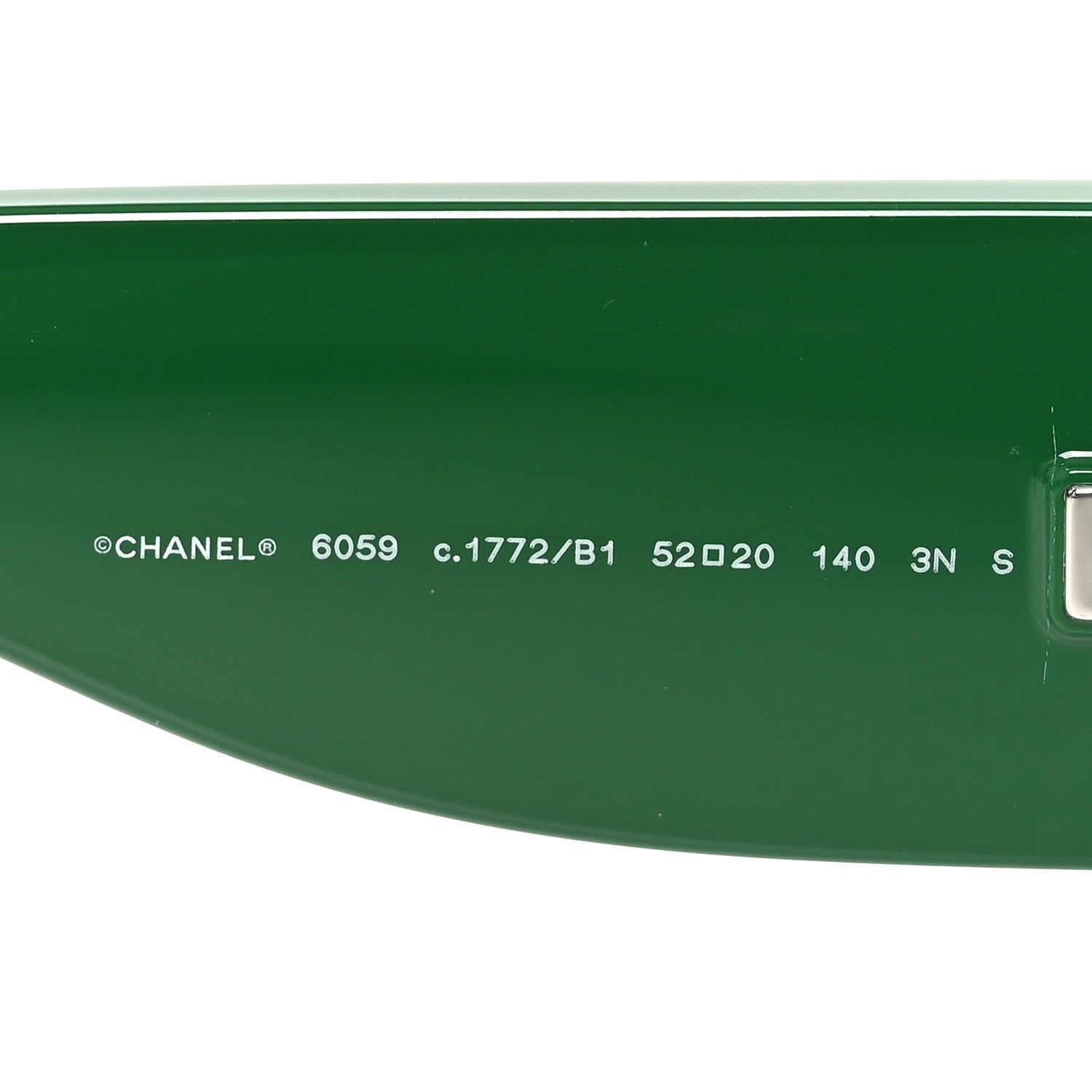 Chanel Acetate Square Sunglasses 6059 Black Green 6 of 7