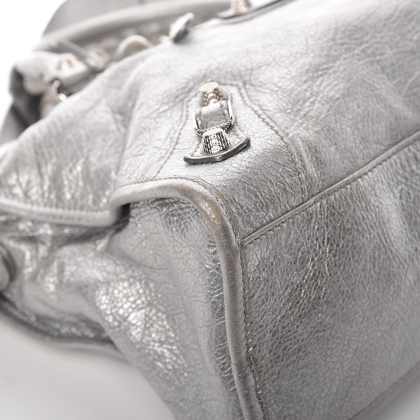 Metallic Agneau Giant 12 Silver Hardware City Gris Aluminum