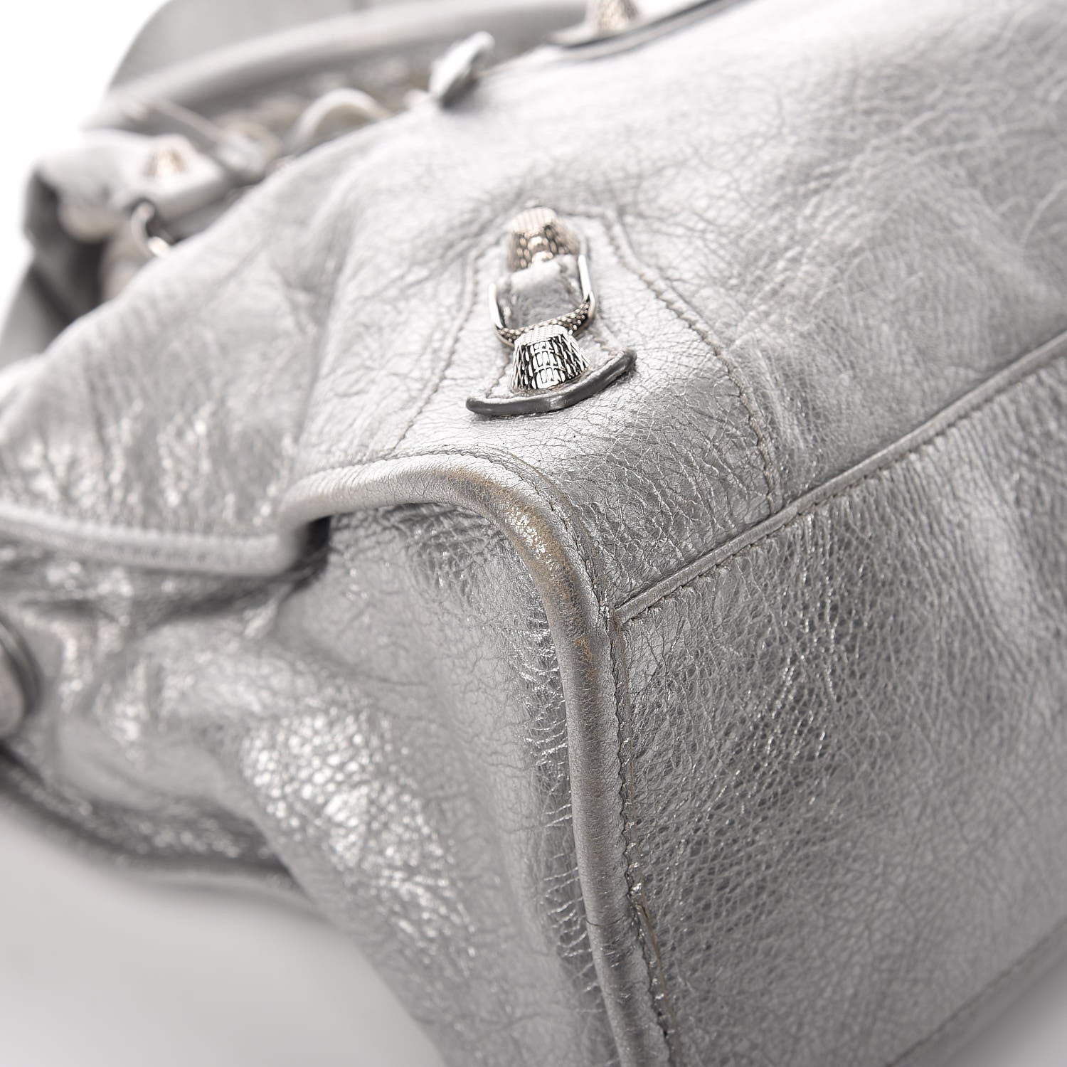 Balenciaga Metallic Agneau Giant 12 Silver Hardware City Gris Aluminum 11 of 14